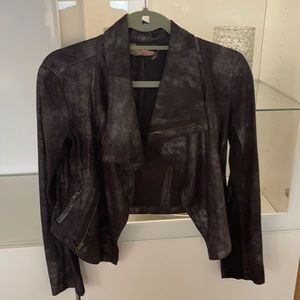 Georgie shiny black/silver hint soft jacket